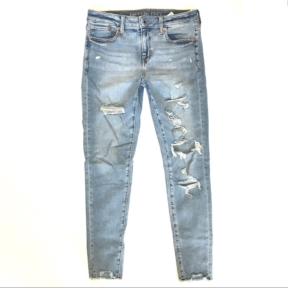 American Eagle distressed Jegging sz 10